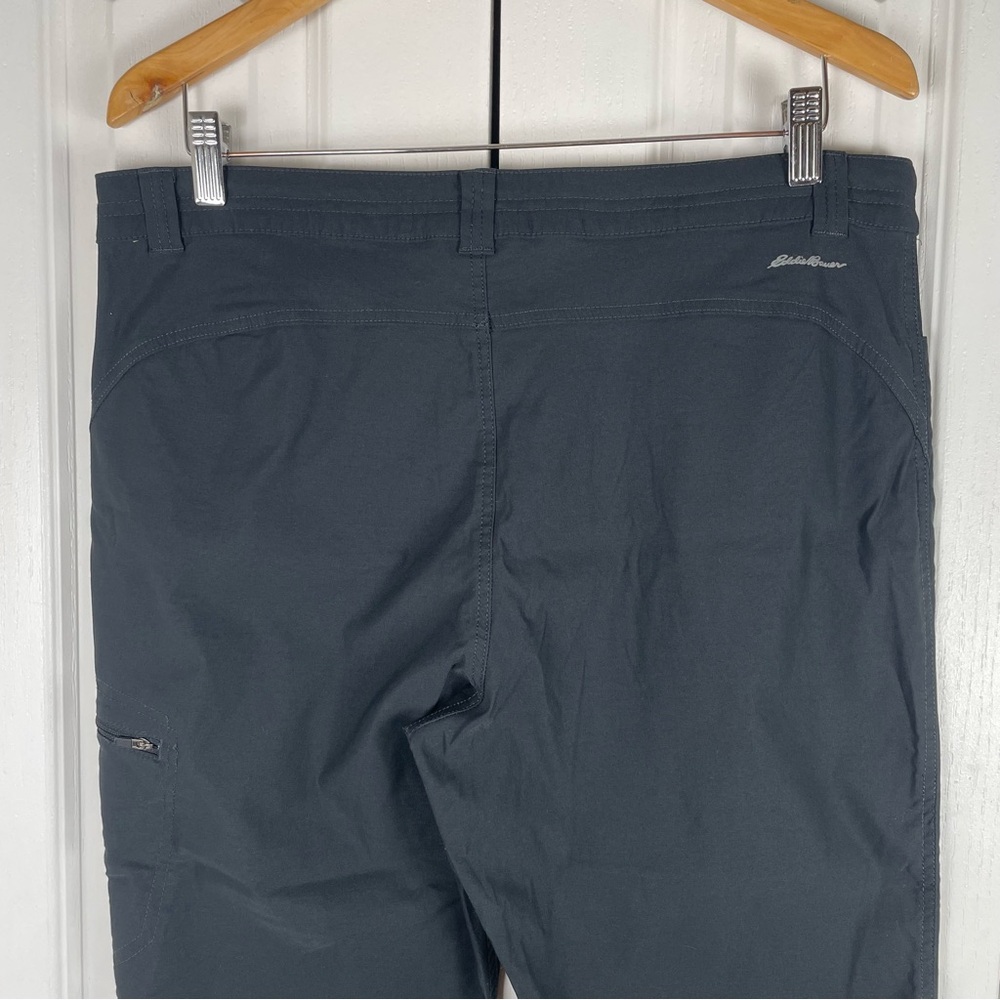 NWOT Eddie Bauer Tech Capri Pants Women’s 12 Black Utility Outdoor Hiking Cinch - Picture 10 of 16